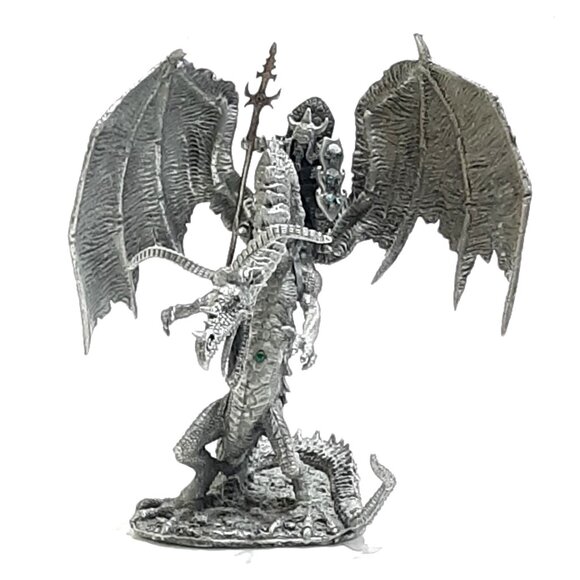 Chaos Chaos Commander On War Dragon 1997 Pewter Figure #1121002 Ral Partha - Picture 3 of 8